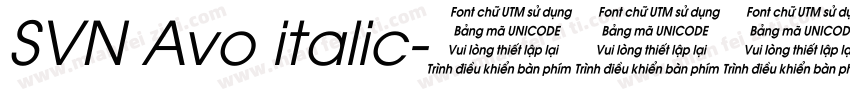 SVN Avo italic字体转换
